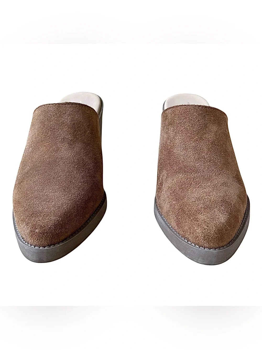 INTENTIONALLY BLANK Natural Suede Mules